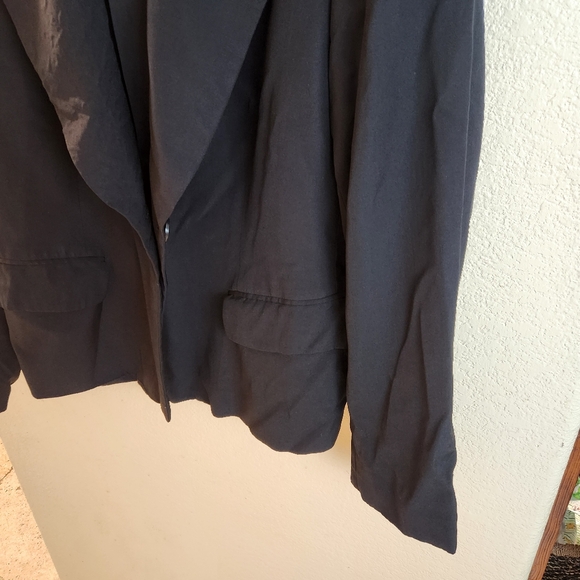 Escada Black 100% Wool Blazer Career Work Jacket Size 12 - Picture 3 of 7